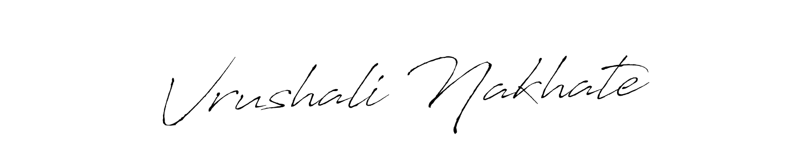 How to make Vrushali Nakhate signature? Antro_Vectra is a professional autograph style. Create handwritten signature for Vrushali Nakhate name. Vrushali Nakhate signature style 6 images and pictures png