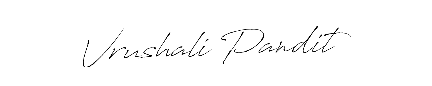 Make a beautiful signature design for name Vrushali Pandit. With this signature (Antro_Vectra) style, you can create a handwritten signature for free. Vrushali Pandit signature style 6 images and pictures png