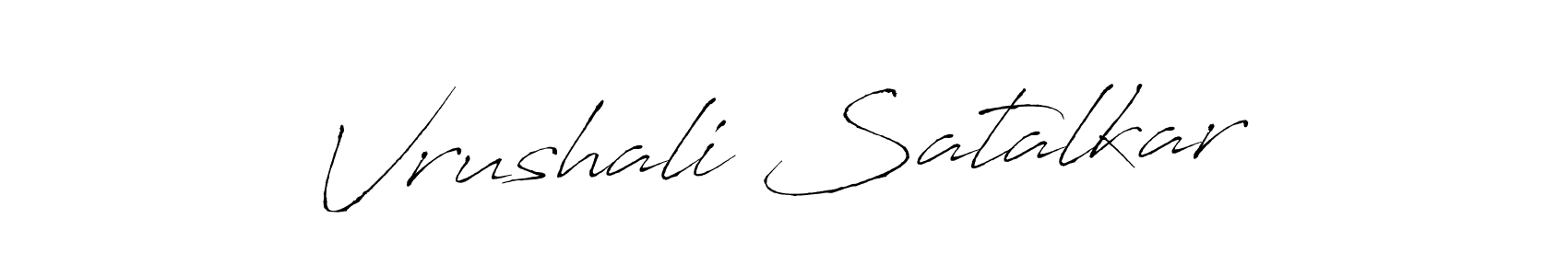 Create a beautiful signature design for name Vrushali Satalkar. With this signature (Antro_Vectra) fonts, you can make a handwritten signature for free. Vrushali Satalkar signature style 6 images and pictures png