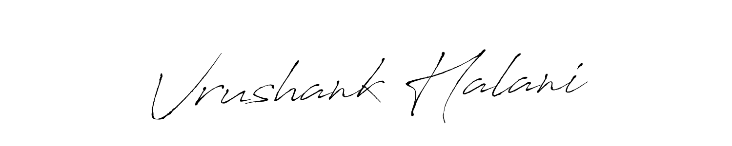 How to make Vrushank Halani signature? Antro_Vectra is a professional autograph style. Create handwritten signature for Vrushank Halani name. Vrushank Halani signature style 6 images and pictures png