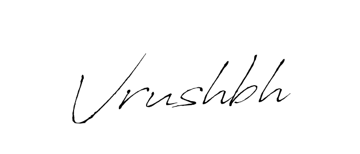 Create a beautiful signature design for name Vrushbh. With this signature (Antro_Vectra) fonts, you can make a handwritten signature for free. Vrushbh signature style 6 images and pictures png