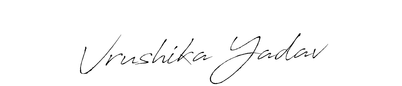 Make a beautiful signature design for name Vrushika Yadav. With this signature (Antro_Vectra) style, you can create a handwritten signature for free. Vrushika Yadav signature style 6 images and pictures png