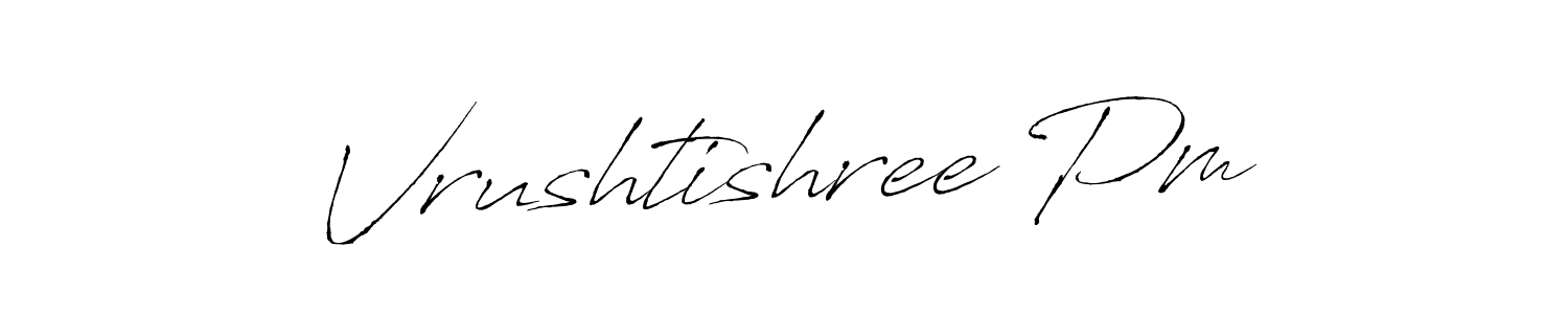It looks lik you need a new signature style for name Vrushtishree Pm. Design unique handwritten (Antro_Vectra) signature with our free signature maker in just a few clicks. Vrushtishree Pm signature style 6 images and pictures png