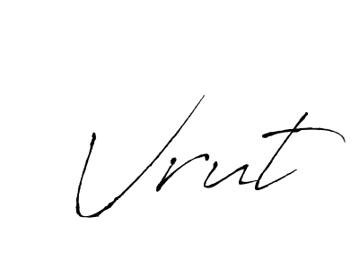 How to make Vrut name signature. Use Antro_Vectra style for creating short signs online. This is the latest handwritten sign. Vrut signature style 6 images and pictures png