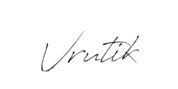 Also we have Vrutik name is the best signature style. Create professional handwritten signature collection using Antro_Vectra autograph style. Vrutik signature style 6 images and pictures png