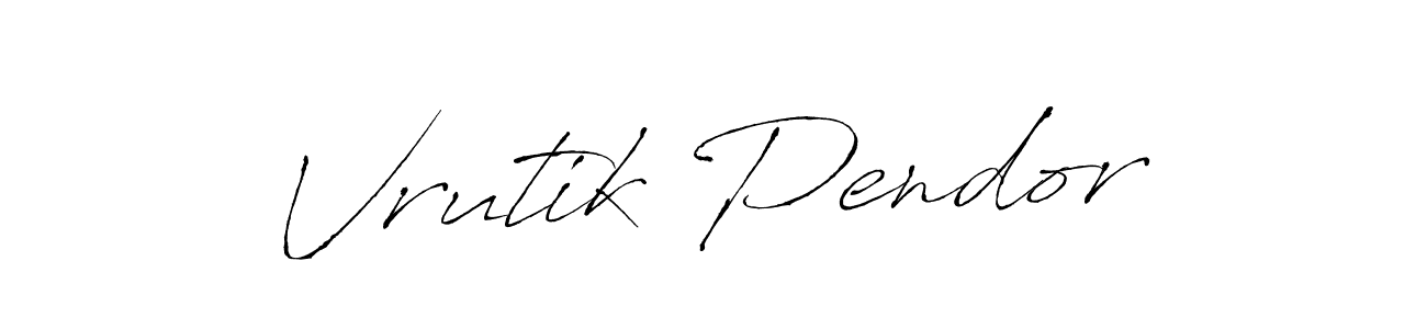 Use a signature maker to create a handwritten signature online. With this signature software, you can design (Antro_Vectra) your own signature for name Vrutik Pendor. Vrutik Pendor signature style 6 images and pictures png