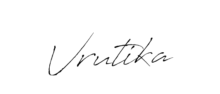 Make a beautiful signature design for name Vrutika. With this signature (Antro_Vectra) style, you can create a handwritten signature for free. Vrutika signature style 6 images and pictures png