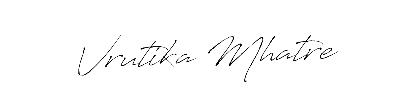 Make a beautiful signature design for name Vrutika Mhatre. With this signature (Antro_Vectra) style, you can create a handwritten signature for free. Vrutika Mhatre signature style 6 images and pictures png