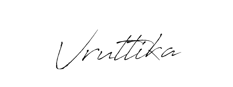Design your own signature with our free online signature maker. With this signature software, you can create a handwritten (Antro_Vectra) signature for name Vruttika. Vruttika signature style 6 images and pictures png