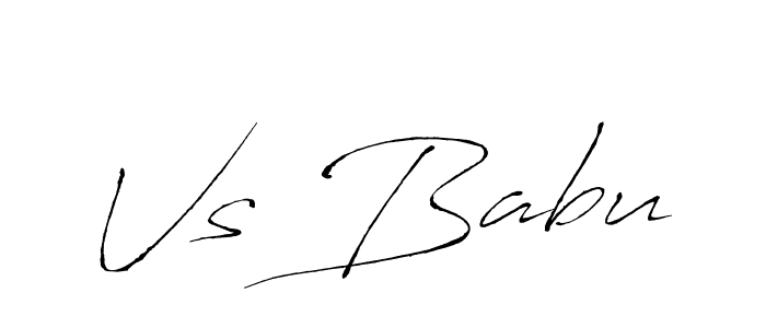 Antro_Vectra is a professional signature style that is perfect for those who want to add a touch of class to their signature. It is also a great choice for those who want to make their signature more unique. Get Vs Babu name to fancy signature for free. Vs Babu signature style 6 images and pictures png