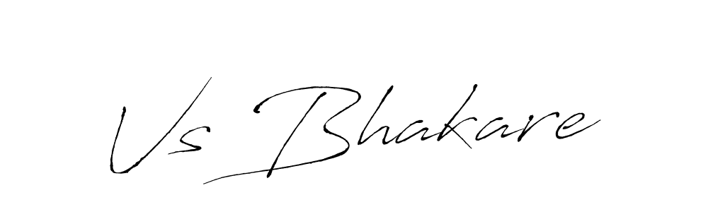 Create a beautiful signature design for name Vs Bhakare. With this signature (Antro_Vectra) fonts, you can make a handwritten signature for free. Vs Bhakare signature style 6 images and pictures png