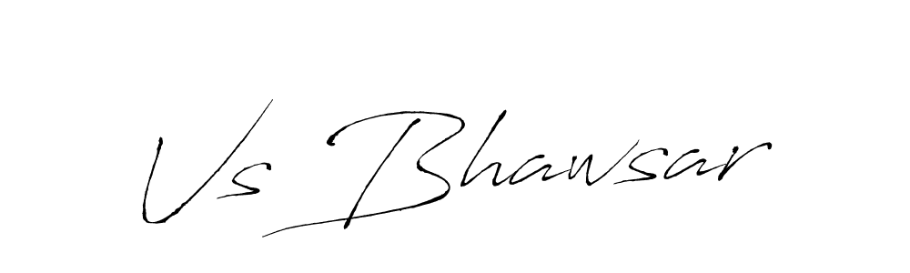 Use a signature maker to create a handwritten signature online. With this signature software, you can design (Antro_Vectra) your own signature for name Vs Bhawsar. Vs Bhawsar signature style 6 images and pictures png