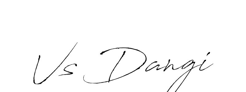Create a beautiful signature design for name Vs Dangi. With this signature (Antro_Vectra) fonts, you can make a handwritten signature for free. Vs Dangi signature style 6 images and pictures png