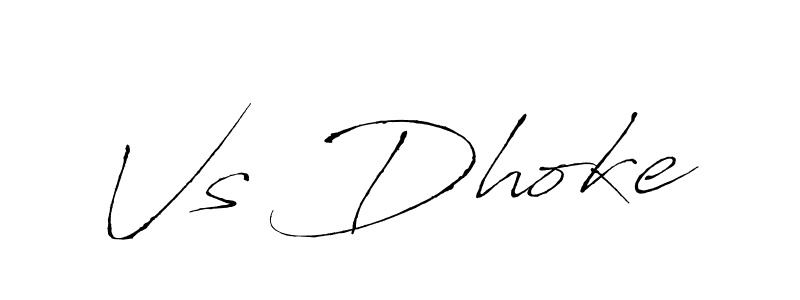 Antro_Vectra is a professional signature style that is perfect for those who want to add a touch of class to their signature. It is also a great choice for those who want to make their signature more unique. Get Vs Dhoke name to fancy signature for free. Vs Dhoke signature style 6 images and pictures png