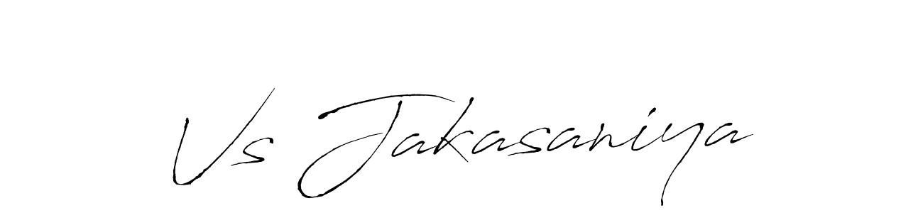 Also we have Vs Jakasaniya name is the best signature style. Create professional handwritten signature collection using Antro_Vectra autograph style. Vs Jakasaniya signature style 6 images and pictures png