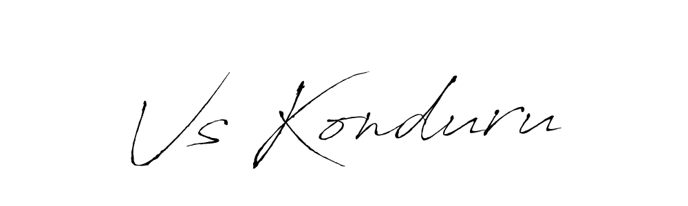 Vs Konduru stylish signature style. Best Handwritten Sign (Antro_Vectra) for my name. Handwritten Signature Collection Ideas for my name Vs Konduru. Vs Konduru signature style 6 images and pictures png
