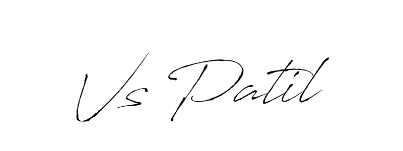 Vs Patil stylish signature style. Best Handwritten Sign (Antro_Vectra) for my name. Handwritten Signature Collection Ideas for my name Vs Patil. Vs Patil signature style 6 images and pictures png