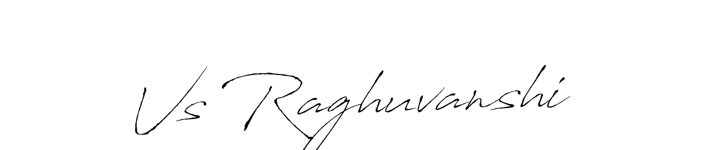 Design your own signature with our free online signature maker. With this signature software, you can create a handwritten (Antro_Vectra) signature for name Vs Raghuvanshi. Vs Raghuvanshi signature style 6 images and pictures png