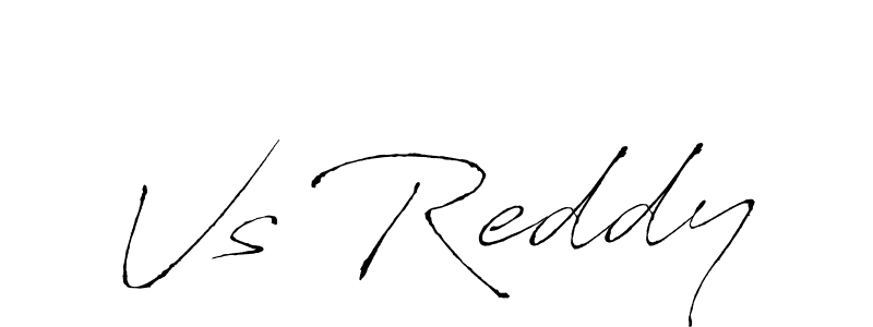 Design your own signature with our free online signature maker. With this signature software, you can create a handwritten (Antro_Vectra) signature for name Vs Reddy. Vs Reddy signature style 6 images and pictures png