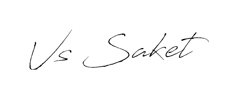 Make a beautiful signature design for name Vs Saket. With this signature (Antro_Vectra) style, you can create a handwritten signature for free. Vs Saket signature style 6 images and pictures png