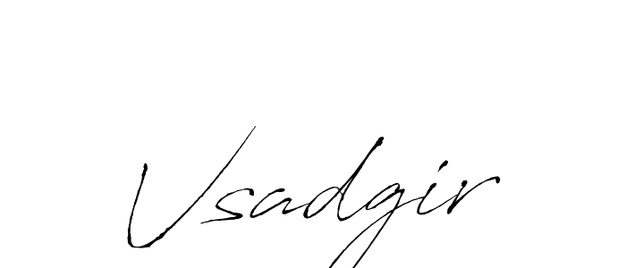 Use a signature maker to create a handwritten signature online. With this signature software, you can design (Antro_Vectra) your own signature for name Vsadgir. Vsadgir signature style 6 images and pictures png