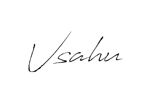 You should practise on your own different ways (Antro_Vectra) to write your name (Vsahu) in signature. don't let someone else do it for you. Vsahu signature style 6 images and pictures png