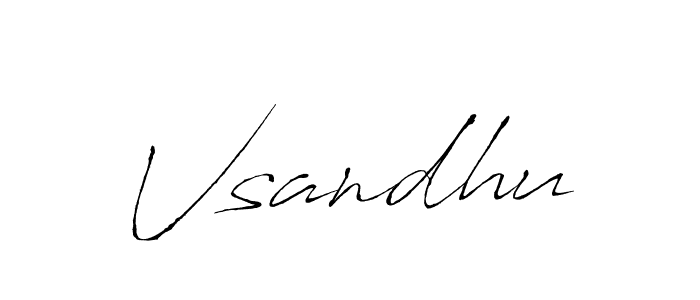 How to make Vsandhu signature? Antro_Vectra is a professional autograph style. Create handwritten signature for Vsandhu name. Vsandhu signature style 6 images and pictures png