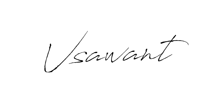 Make a beautiful signature design for name Vsawant. With this signature (Antro_Vectra) style, you can create a handwritten signature for free. Vsawant signature style 6 images and pictures png