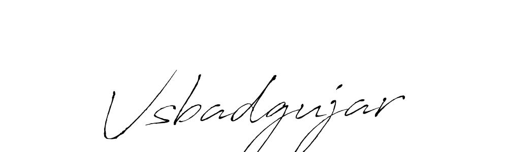 How to make Vsbadgujar name signature. Use Antro_Vectra style for creating short signs online. This is the latest handwritten sign. Vsbadgujar signature style 6 images and pictures png