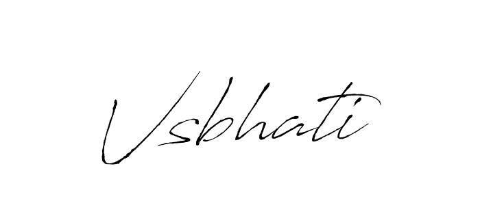 Vsbhati stylish signature style. Best Handwritten Sign (Antro_Vectra) for my name. Handwritten Signature Collection Ideas for my name Vsbhati. Vsbhati signature style 6 images and pictures png