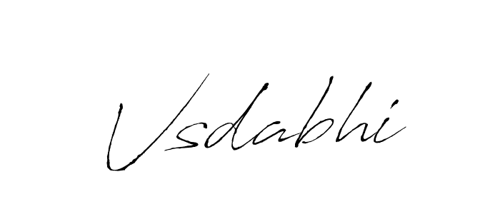 Create a beautiful signature design for name Vsdabhi. With this signature (Antro_Vectra) fonts, you can make a handwritten signature for free. Vsdabhi signature style 6 images and pictures png