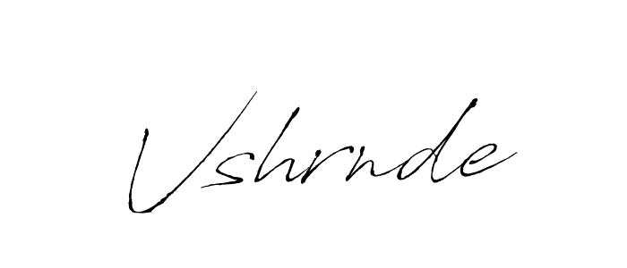 if you are searching for the best signature style for your name Vshrnde. so please give up your signature search. here we have designed multiple signature styles  using Antro_Vectra. Vshrnde signature style 6 images and pictures png