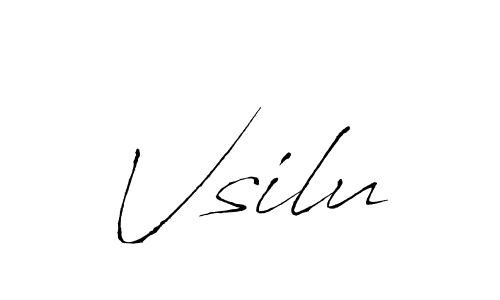 You should practise on your own different ways (Antro_Vectra) to write your name (Vsilu) in signature. don't let someone else do it for you. Vsilu signature style 6 images and pictures png