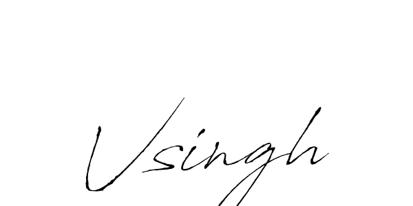 How to make Vsingh name signature. Use Antro_Vectra style for creating short signs online. This is the latest handwritten sign. Vsingh signature style 6 images and pictures png