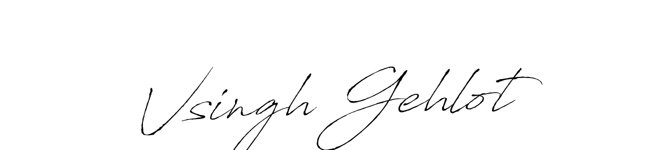 Design your own signature with our free online signature maker. With this signature software, you can create a handwritten (Antro_Vectra) signature for name Vsingh Gehlot. Vsingh Gehlot signature style 6 images and pictures png