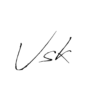 How to make Vsk name signature. Use Antro_Vectra style for creating short signs online. This is the latest handwritten sign. Vsk signature style 6 images and pictures png