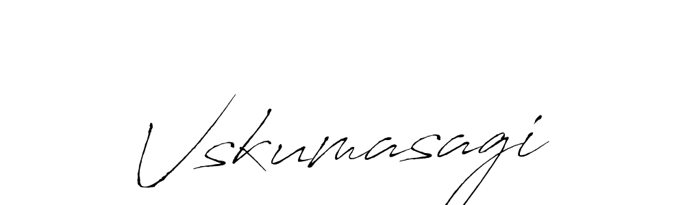 How to make Vskumasagi name signature. Use Antro_Vectra style for creating short signs online. This is the latest handwritten sign. Vskumasagi signature style 6 images and pictures png