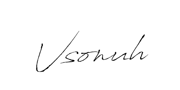 Use a signature maker to create a handwritten signature online. With this signature software, you can design (Antro_Vectra) your own signature for name Vsonuh. Vsonuh signature style 6 images and pictures png