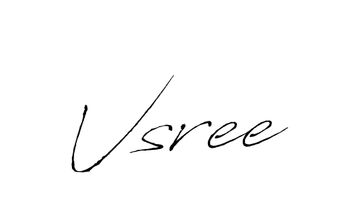 Design your own signature with our free online signature maker. With this signature software, you can create a handwritten (Antro_Vectra) signature for name Vsree. Vsree signature style 6 images and pictures png