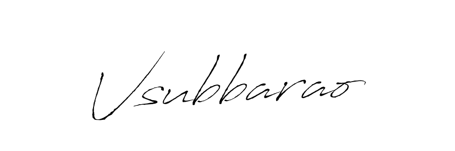 Create a beautiful signature design for name Vsubbarao. With this signature (Antro_Vectra) fonts, you can make a handwritten signature for free. Vsubbarao signature style 6 images and pictures png