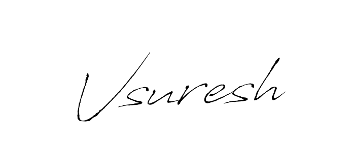 Antro_Vectra is a professional signature style that is perfect for those who want to add a touch of class to their signature. It is also a great choice for those who want to make their signature more unique. Get Vsuresh name to fancy signature for free. Vsuresh signature style 6 images and pictures png