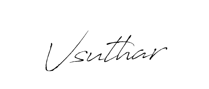 The best way (Antro_Vectra) to make a short signature is to pick only two or three words in your name. The name Vsuthar include a total of six letters. For converting this name. Vsuthar signature style 6 images and pictures png