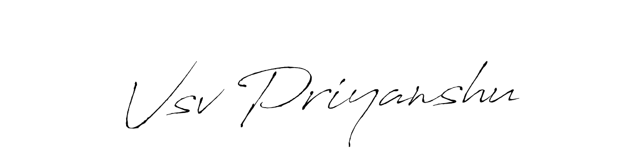 The best way (Antro_Vectra) to make a short signature is to pick only two or three words in your name. The name Vsv Priyanshu include a total of six letters. For converting this name. Vsv Priyanshu signature style 6 images and pictures png