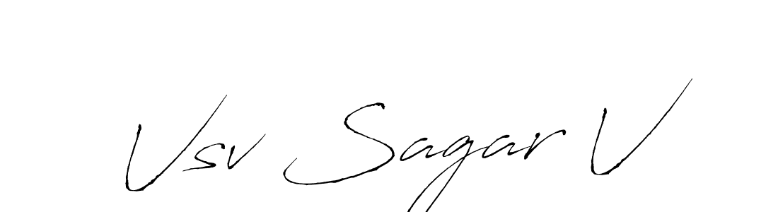 This is the best signature style for the Vsv Sagar V name. Also you like these signature font (Antro_Vectra). Mix name signature. Vsv Sagar V signature style 6 images and pictures png