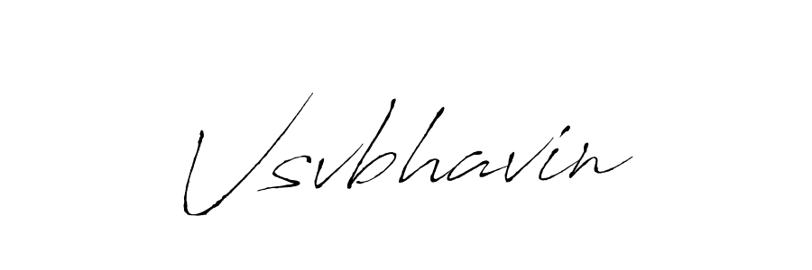 Make a beautiful signature design for name Vsvbhavin. With this signature (Antro_Vectra) style, you can create a handwritten signature for free. Vsvbhavin signature style 6 images and pictures png