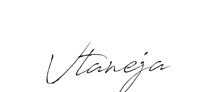 Make a beautiful signature design for name Vtaneja. With this signature (Antro_Vectra) style, you can create a handwritten signature for free. Vtaneja signature style 6 images and pictures png