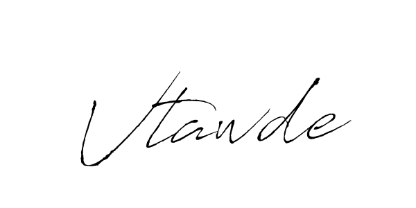 How to make Vtawde signature? Antro_Vectra is a professional autograph style. Create handwritten signature for Vtawde name. Vtawde signature style 6 images and pictures png