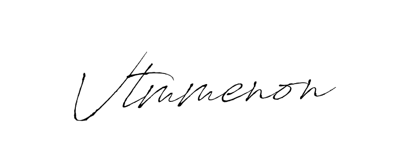Also we have Vtmmenon name is the best signature style. Create professional handwritten signature collection using Antro_Vectra autograph style. Vtmmenon signature style 6 images and pictures png