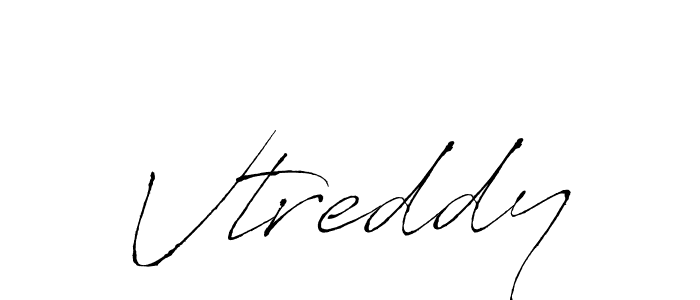 Use a signature maker to create a handwritten signature online. With this signature software, you can design (Antro_Vectra) your own signature for name Vtreddy. Vtreddy signature style 6 images and pictures png