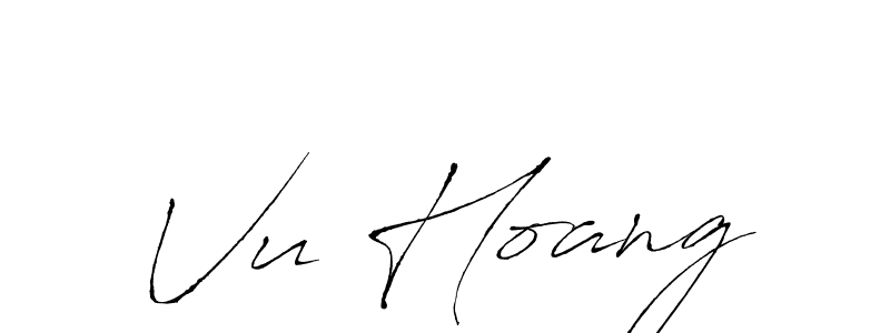 Create a beautiful signature design for name Vu Hoang. With this signature (Antro_Vectra) fonts, you can make a handwritten signature for free. Vu Hoang signature style 6 images and pictures png
